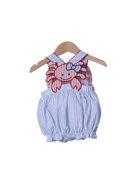 The Smocked Flamingo Apparel & Accessories Feeling Crabby Seersucker Bubble
