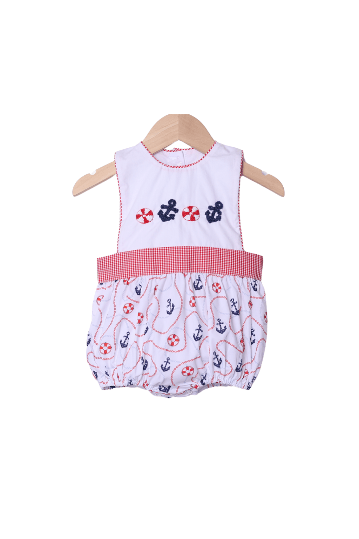 The Smocked Flamingo Apparel & Accessories French Knot Anchor's Away Bubble