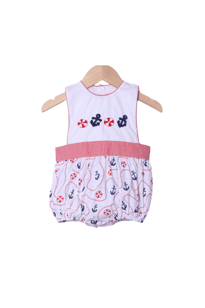 The Smocked Flamingo Apparel & Accessories French Knot Anchor's Away Bubble