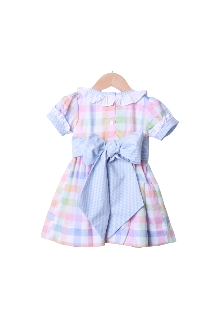 The Smocked Flamingo Apparel & Accessories French Knot Gingham Easter Basket Dress
