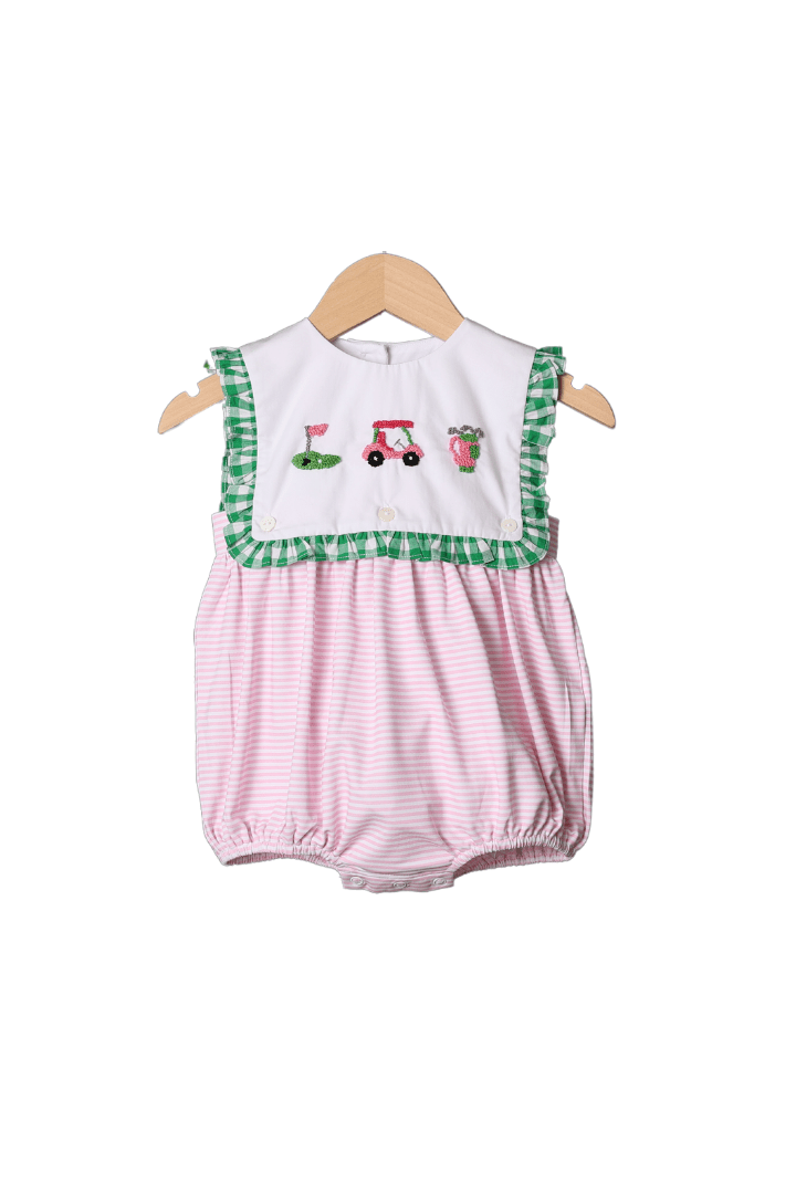 Gold & Purple Tiger Smocked Faye Flutter Bubble main image 0