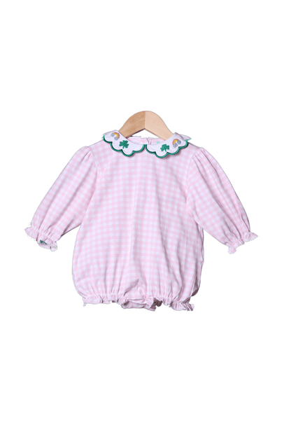 The Smocked Flamingo Apparel & Accessories French Knot Lucky Charm Pink Gingham Bubble