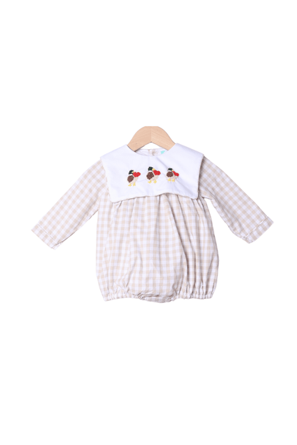 The Smocked Flamingo Apparel & Accessories French Knot Mallard Heart Gingham Bubble