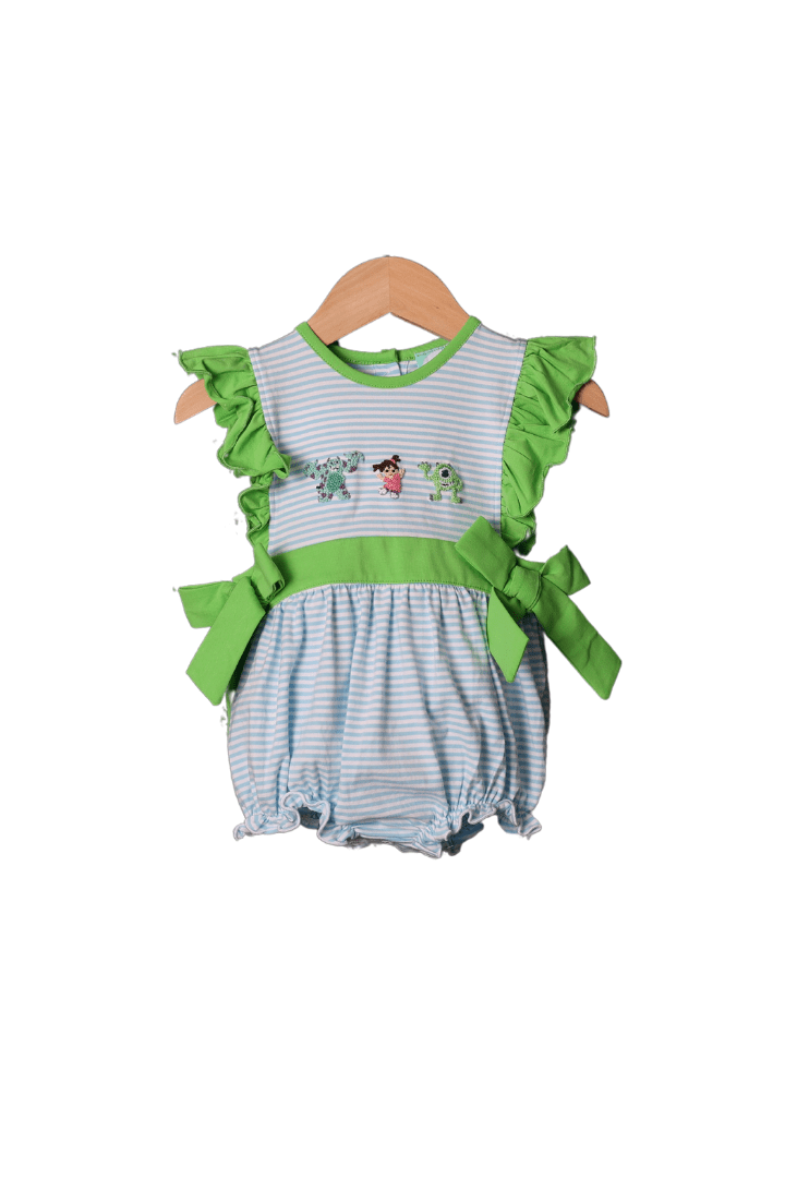 The Smocked Flamingo Apparel & Accessories French Knot Monster Bow Bubble