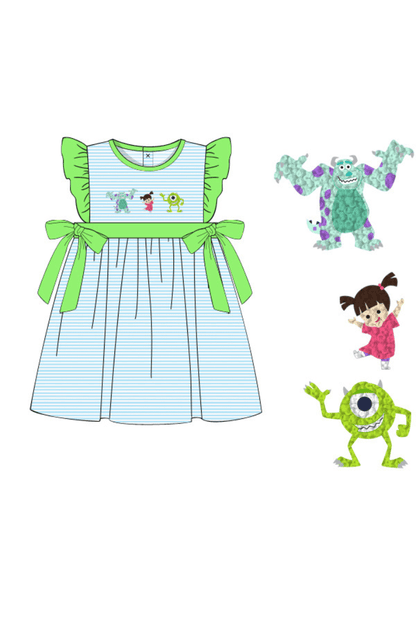 The Smocked Flamingo Apparel & Accessories French Knot Monster Dress