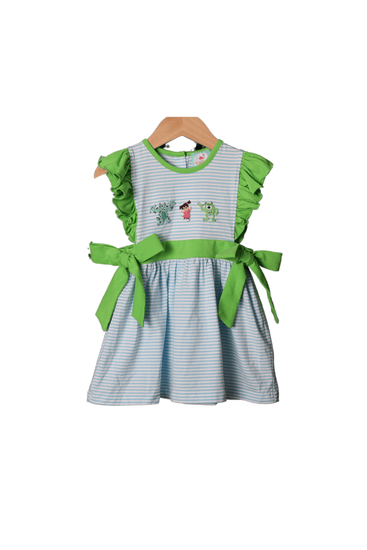 The Smocked Flamingo Apparel & Accessories French Knot Monster Dress