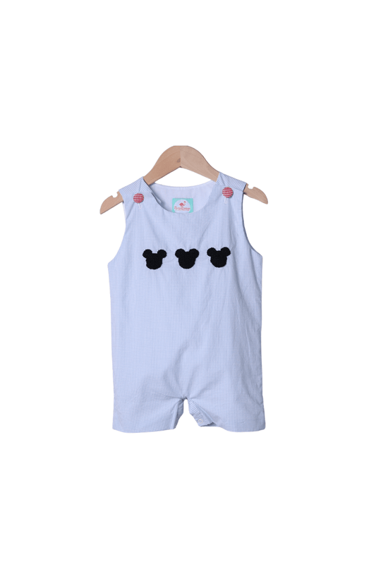 The Smocked Flamingo Apparel & Accessories French Knot Mouse Blue Gingham Jon