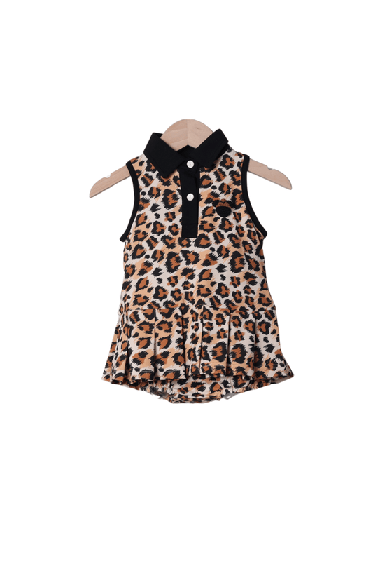 The Smocked Flamingo Apparel & Accessories French Knot Mouse Leopard Skirted Bubble