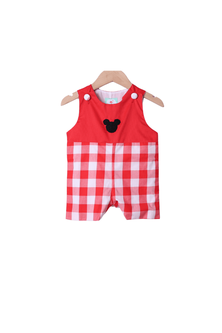 The Smocked Flamingo Apparel & Accessories French Knot Mouse Red Gingham Jon Jon