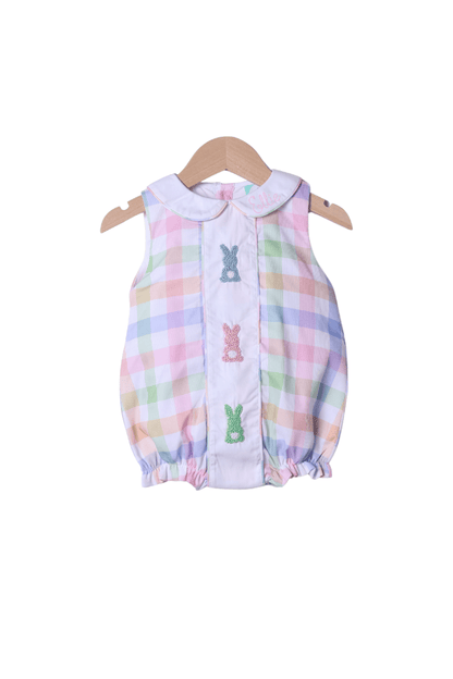 The Smocked Flamingo Apparel & Accessories French Knot Pastel Peeps Buffalo Check Bubble