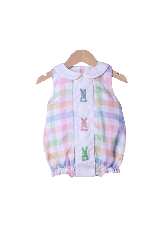 The Smocked Flamingo Apparel & Accessories French Knot Pastel Peeps Buffalo Check Bubble