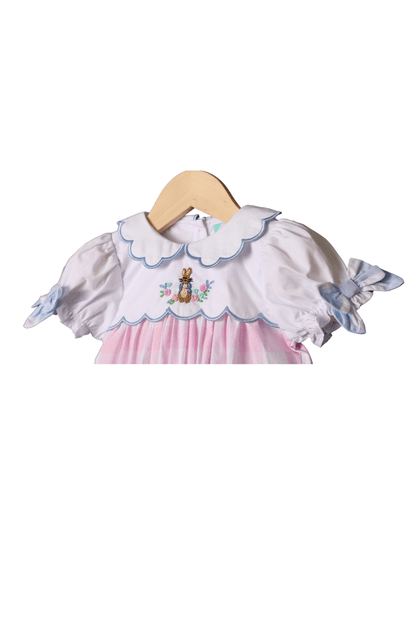 The Smocked Flamingo Apparel & Accessories French Knot Peter Rabbit Gingham Bubble