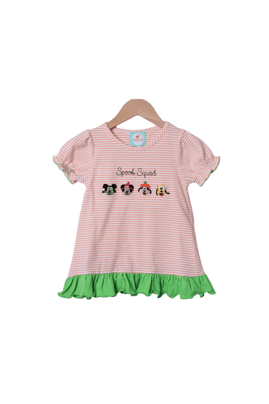The Smocked Flamingo Apparel & Accessories French Knot Spook Squad Ruffle Dress