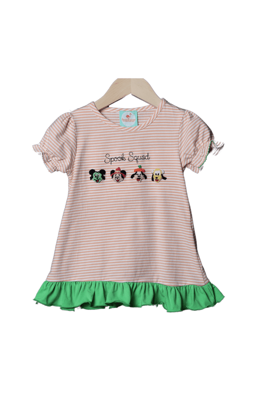 The Smocked Flamingo Apparel & Accessories French Knot Spook Squad Ruffle Dress