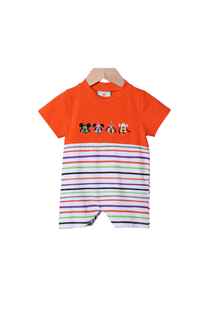 The Smocked Flamingo Apparel & Accessories French Knot Spook Squad Short Romper