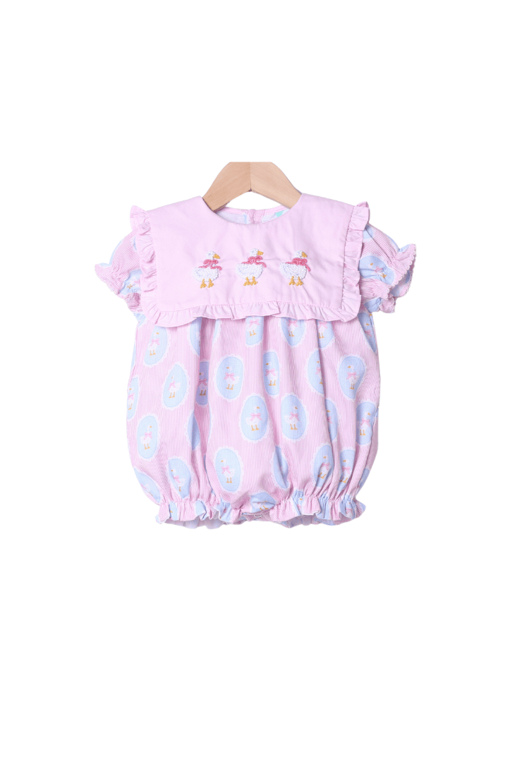 The Smocked Flamingo Apparel & Accessories French Knot Sweet Goose Ruffle Bubble