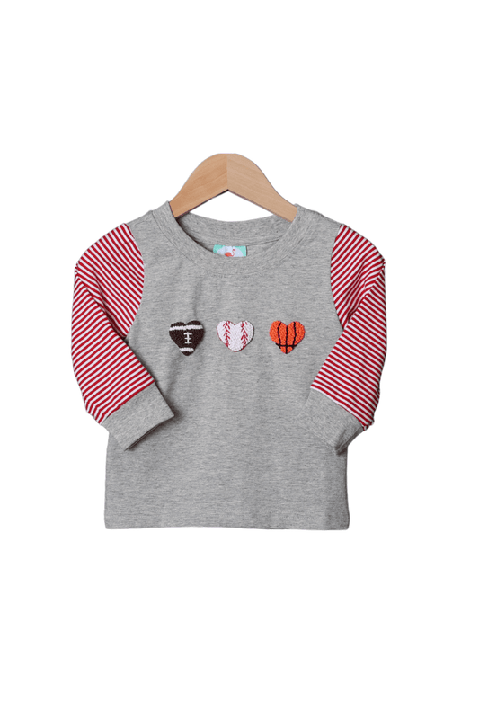 The Smocked Flamingo Apparel & Accessories French Knot Sweet Sports Shirt