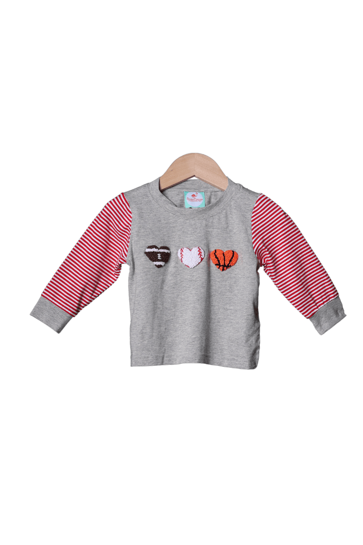 The Smocked Flamingo Apparel & Accessories French Knot Sweet Sports Shirt