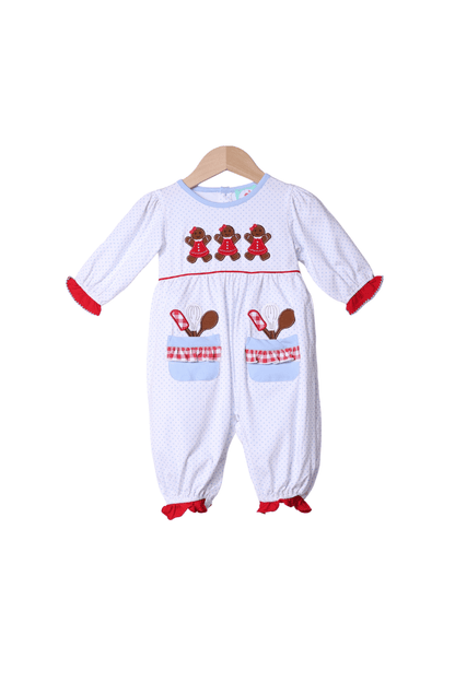 The Smocked Flamingo Apparel & Accessories Gingerbread Cookies Romper