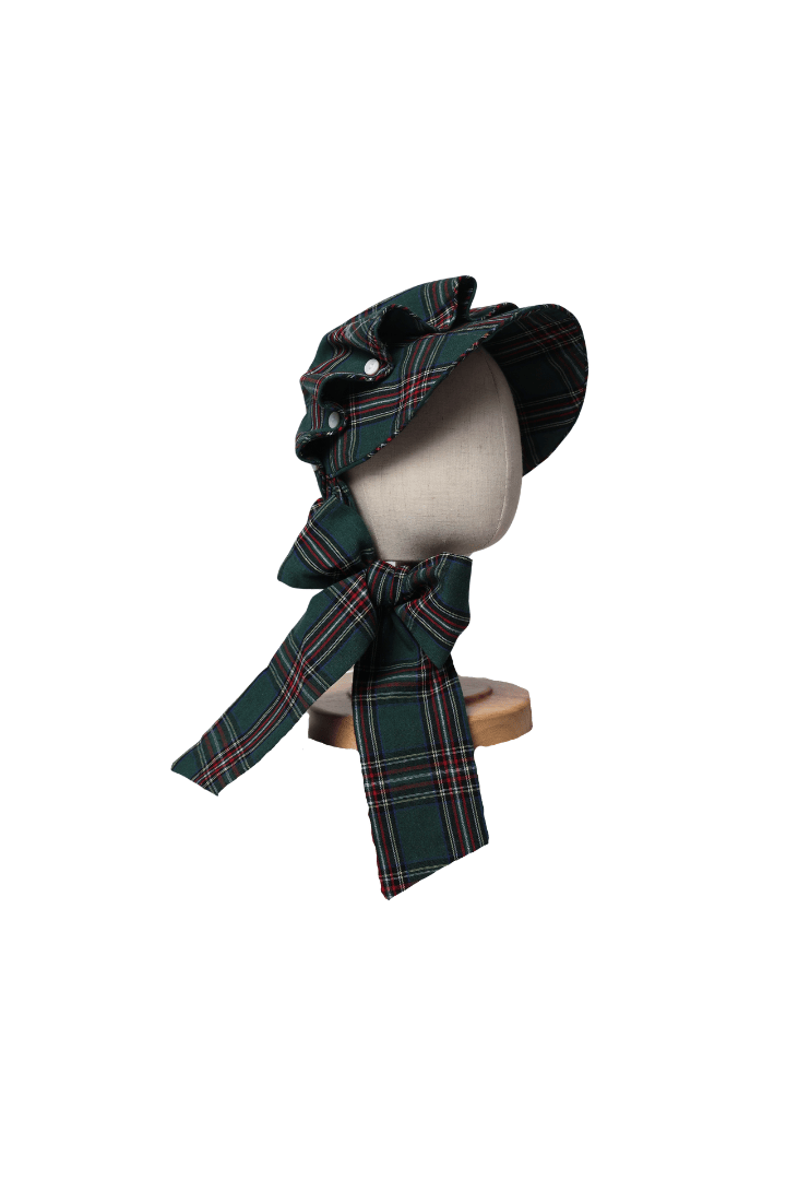 The Smocked Flamingo Apparel & Accessories Green Tartan Plaid Bonnet