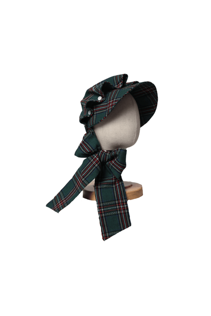 The Smocked Flamingo Apparel & Accessories Green Tartan Plaid Bonnet
