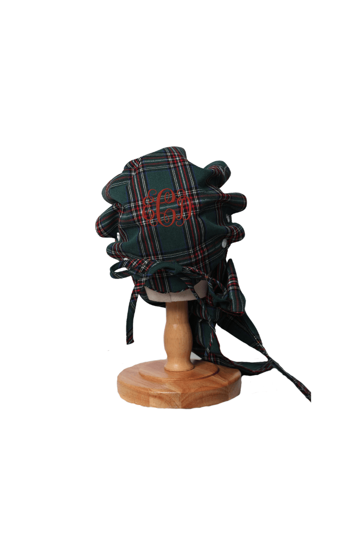 The Smocked Flamingo Apparel & Accessories Green Tartan Plaid Bonnet