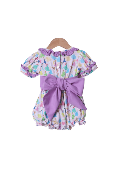 The Smocked Flamingo Apparel & Accessories Hand Embroidered Princess Friends Lavender Bubble