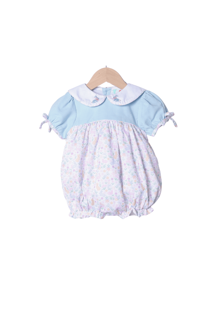 The Smocked Flamingo Apparel & Accessories Hand Embroidered Sweet Bunny Pearl Bubble
