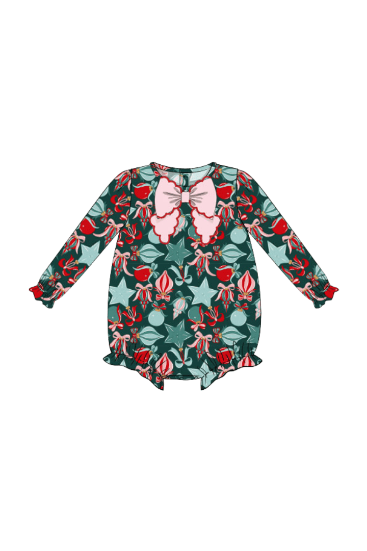 The Smocked Flamingo Apparel & Accessories Holiday Ornaments Corduroy Bow Bubble