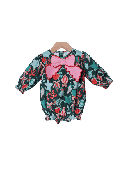 The Smocked Flamingo Apparel & Accessories Holiday Ornaments Corduroy Bow Bubble