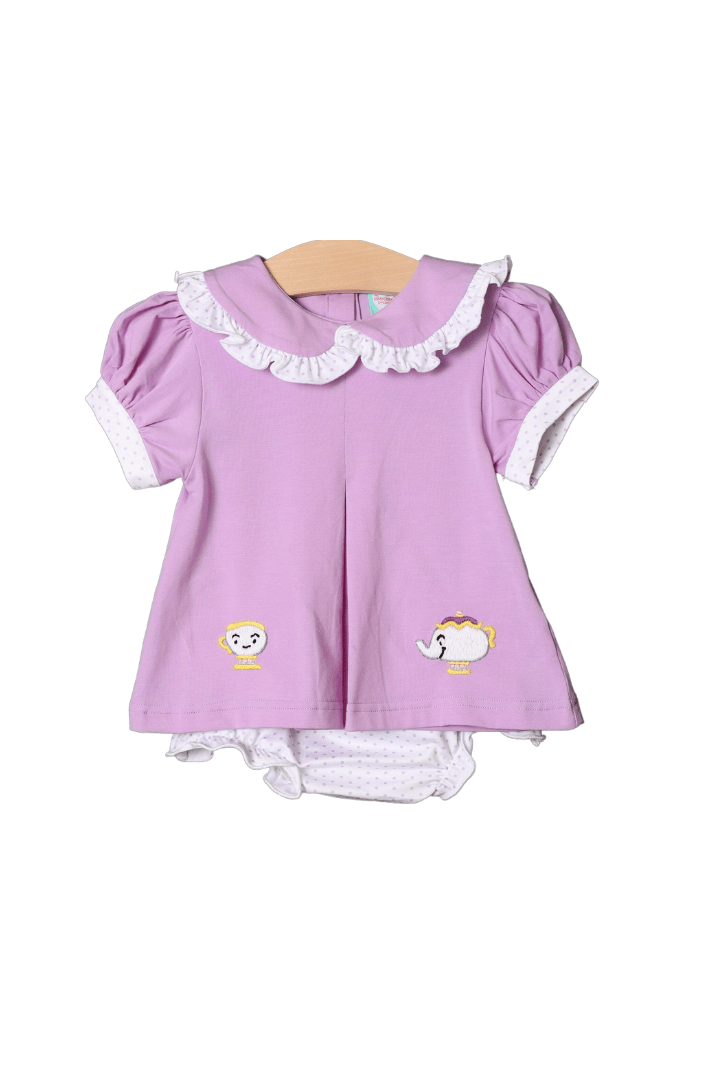 Smocked Mouse Pink Gingham Seersucker Bloomer Set