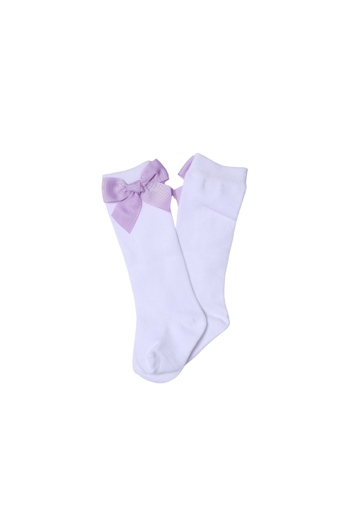 The Smocked Flamingo Apparel & Accessories Lavender Bow Socks