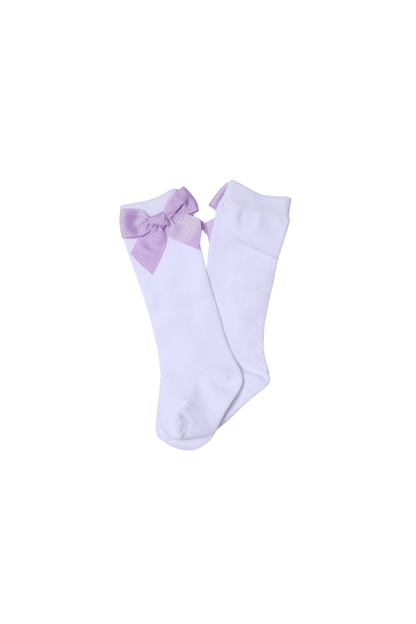 The Smocked Flamingo Apparel & Accessories Lavender Bow Socks