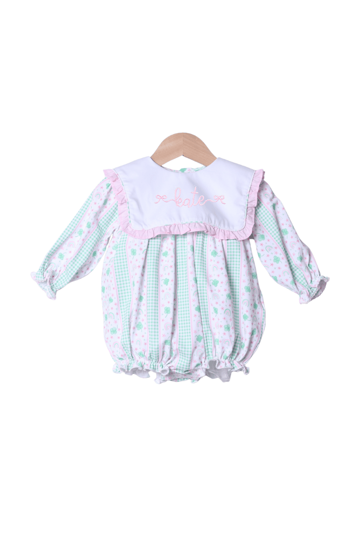 The Smocked Flamingo Apparel & Accessories Lucky Charms Ruffle Bib Bubble