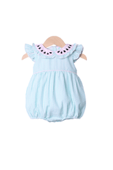 Smocked Turquoise Seersucker Mermaid Set main image 1