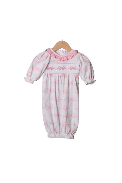 Smocked Sweet Bow Baby Gown Newborn Smocked Sweet Bow Baby Gown Newborn