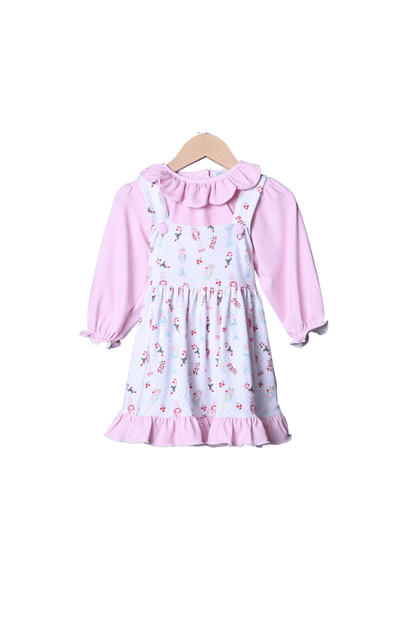 The Smocked Flamingo Apparel & Accessories Nutcracker Gingham Knit Ruffle Dress