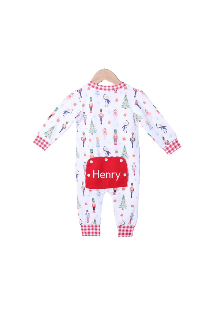 The Smocked Flamingo Apparel & Accessories Nutcracker/Red Gingham Zippys