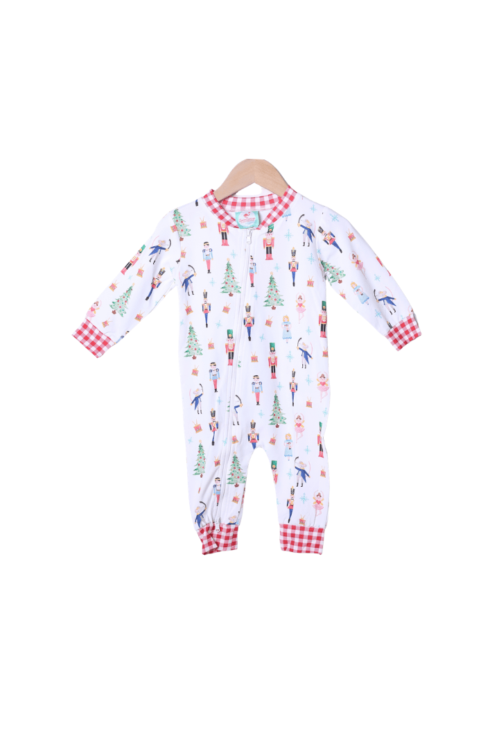 The Smocked Flamingo Apparel & Accessories Nutcracker/Red Gingham Zippys