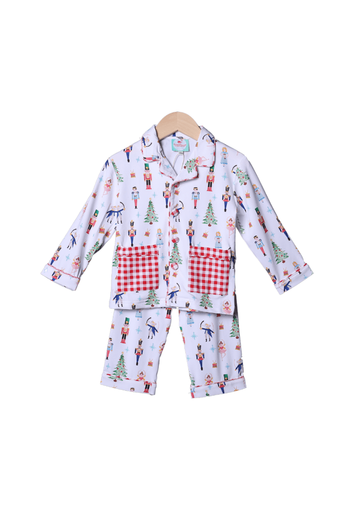 The Smocked Flamingo Apparel & Accessories Nutcracker Two Piece Pajamas