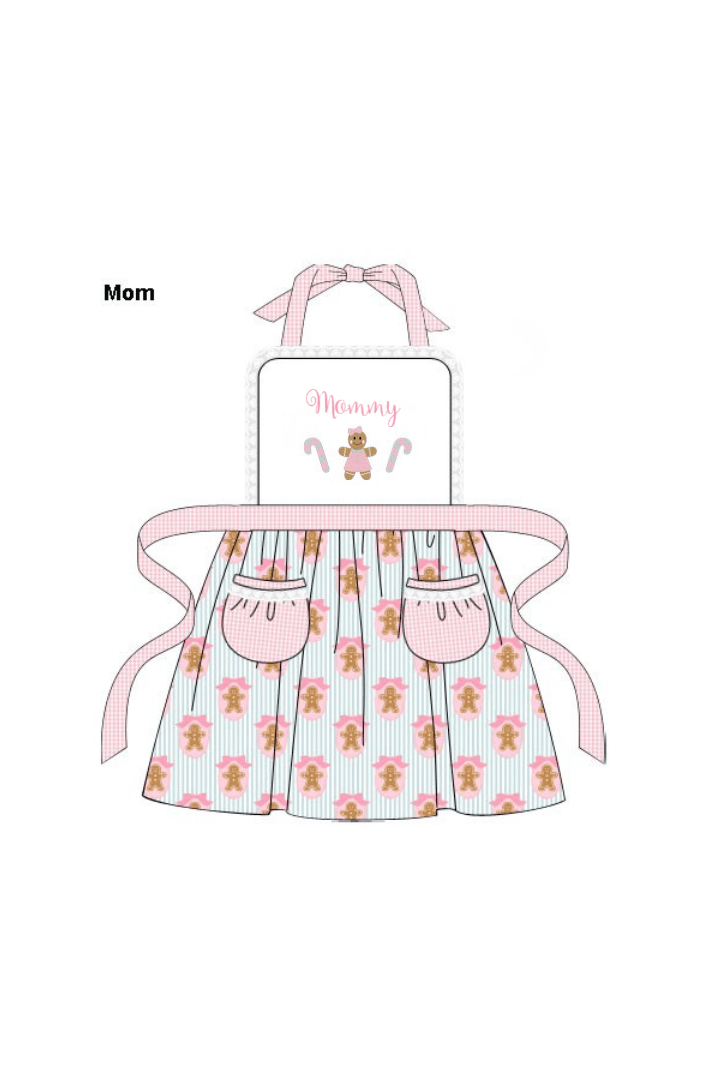 The Smocked Flamingo Apparel & Accessories One Size Fits Most Applique Gingerbread Lane Mom Apron