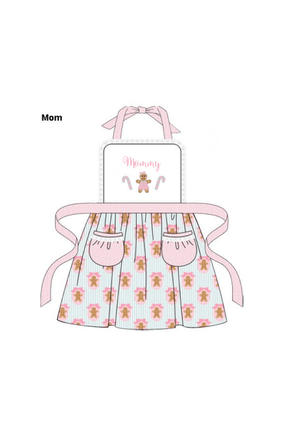 The Smocked Flamingo Apparel & Accessories One Size Fits Most Applique Gingerbread Lane Mom Apron