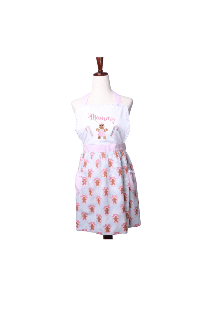 The Smocked Flamingo Apparel & Accessories One Size Fits Most Applique Gingerbread Lane Mom Apron