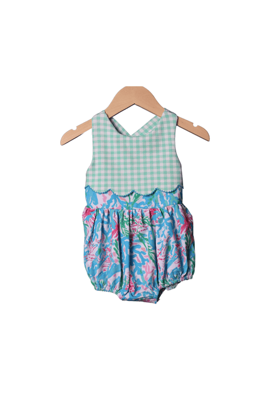 The Smocked Flamingo Apparel & Accessories Palm Beach Scalloped Knit Bubble