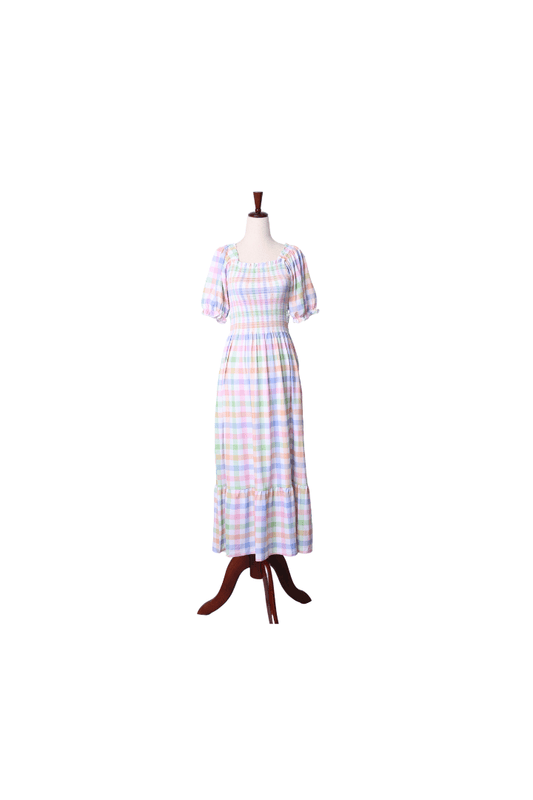 The Smocked Flamingo Apparel & Accessories Pastel Gingham Matching Mom Dress