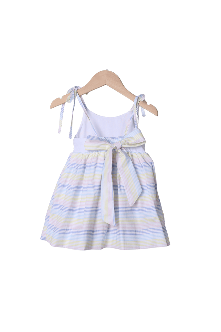 The Smocked Flamingo Apparel & Accessories Pastel Stripes Sun Dress