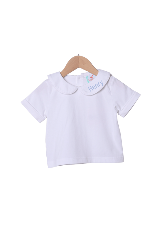 The Smocked Flamingo Apparel & Accessories Peter Pan Collar Knit Shirt