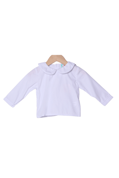 The Smocked Flamingo Apparel & Accessories Peter Pan Collar Long Sleeve Boy Shirt