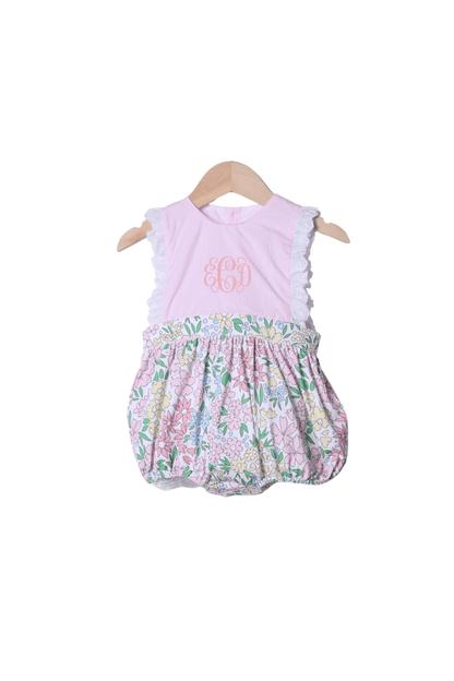 The Smocked Flamingo Apparel & Accessories Pink Floral/Gingahm Bubble