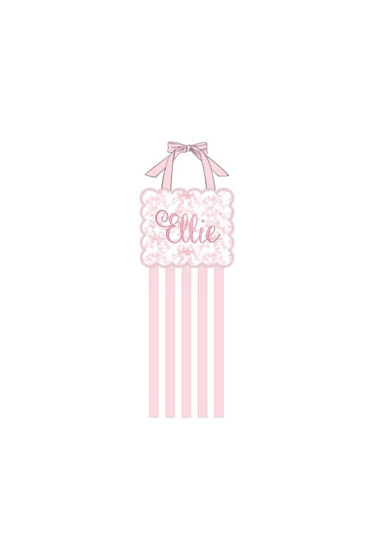 The Smocked Flamingo Apparel & Accessories Pink Floral Toile Hair Bow Holder